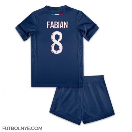 Camiseta Paris Saint-Germain Fabian Ruiz #8 Primera Equipación para niños 2024-25 manga corta (+ pantalones cortos)